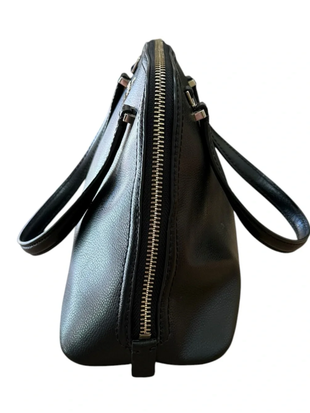 Kate Spade Black Pebble Leather Double-Handle Satchel
